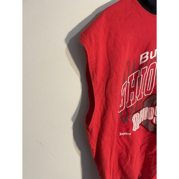 Vintage Ohio State Buckeyes Sleeveless Hooded Shirt Men’s Size XL - Picture 4 of 9